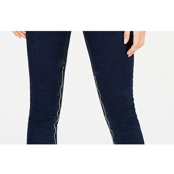 LaLa Anthony LA177066 Women Sz 6/28 Blue Power-Zip Stiletto Hi-Rise Skinny Jeans - Picture 8 of 8